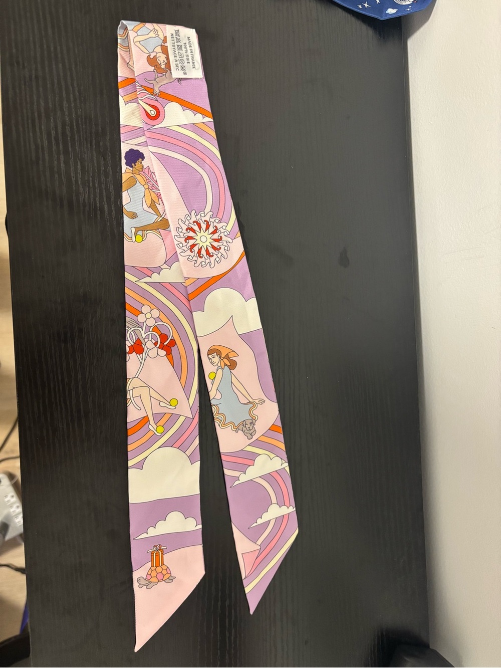 Hermès Carres Volants Silk Twilly Mauve Purple Pink - Picture 2 of 7